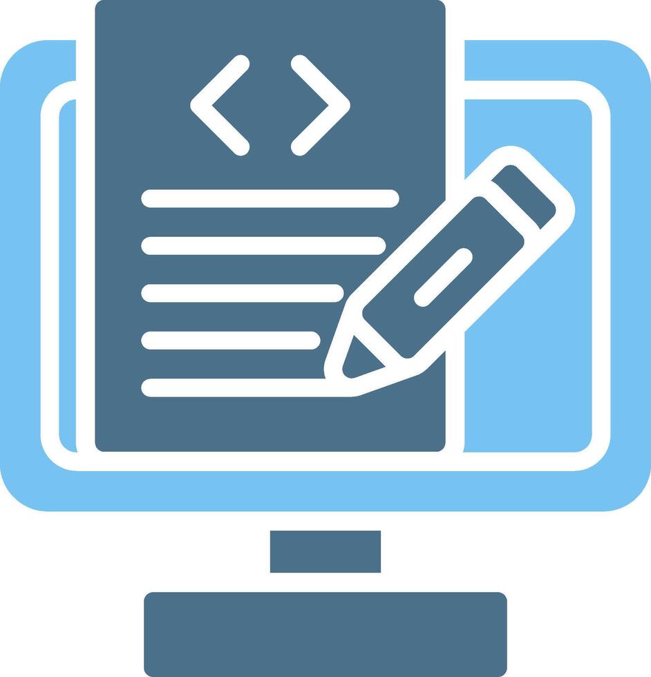 Content Glyph Two Color Icon Design vector