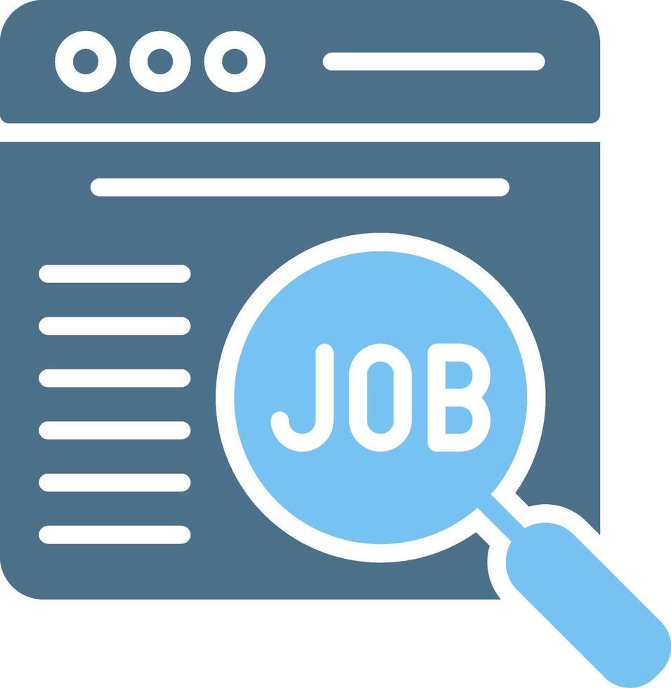 Job Search Glyph Two Color Icon Design vector