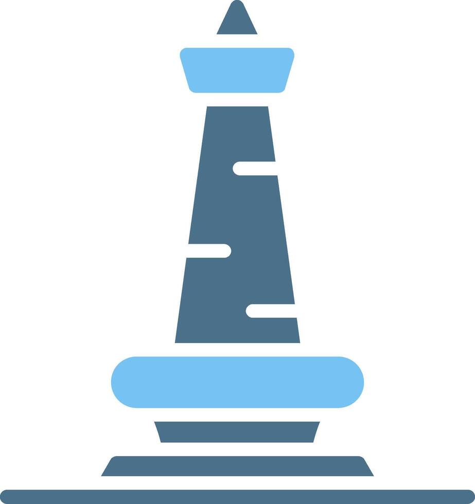 Monas Glyph Two Color Icon Design vector