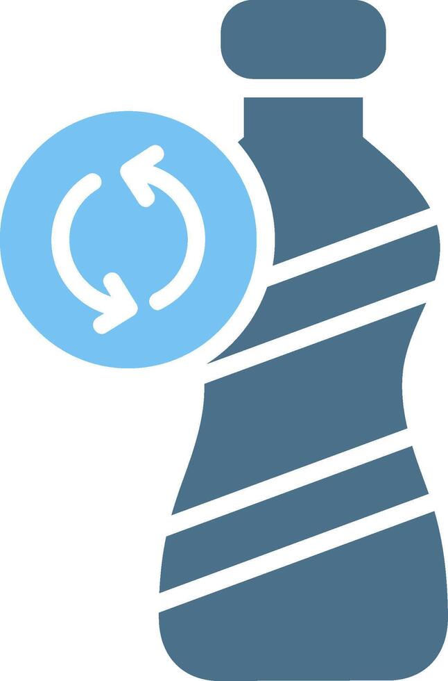 Reusable Bottle Glyph Two Color Icon Design vector