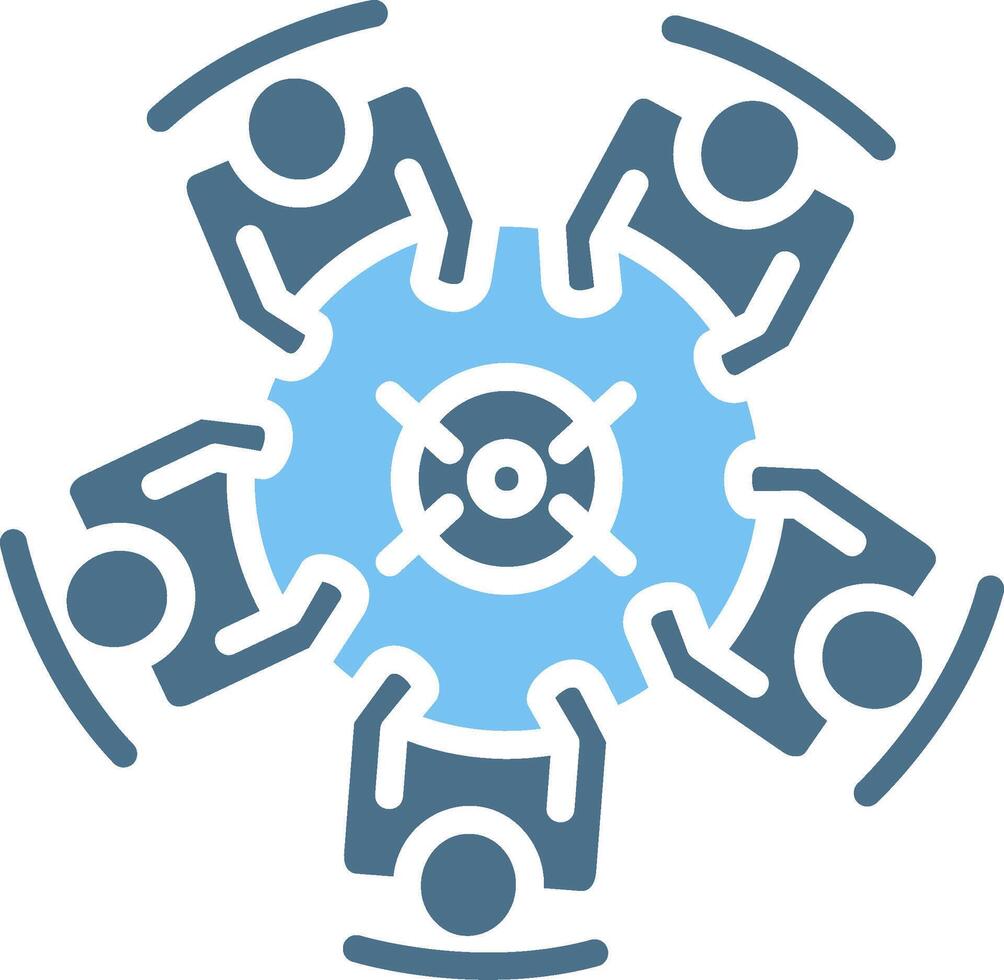 Round Table Glyph Two Color Icon Design vector