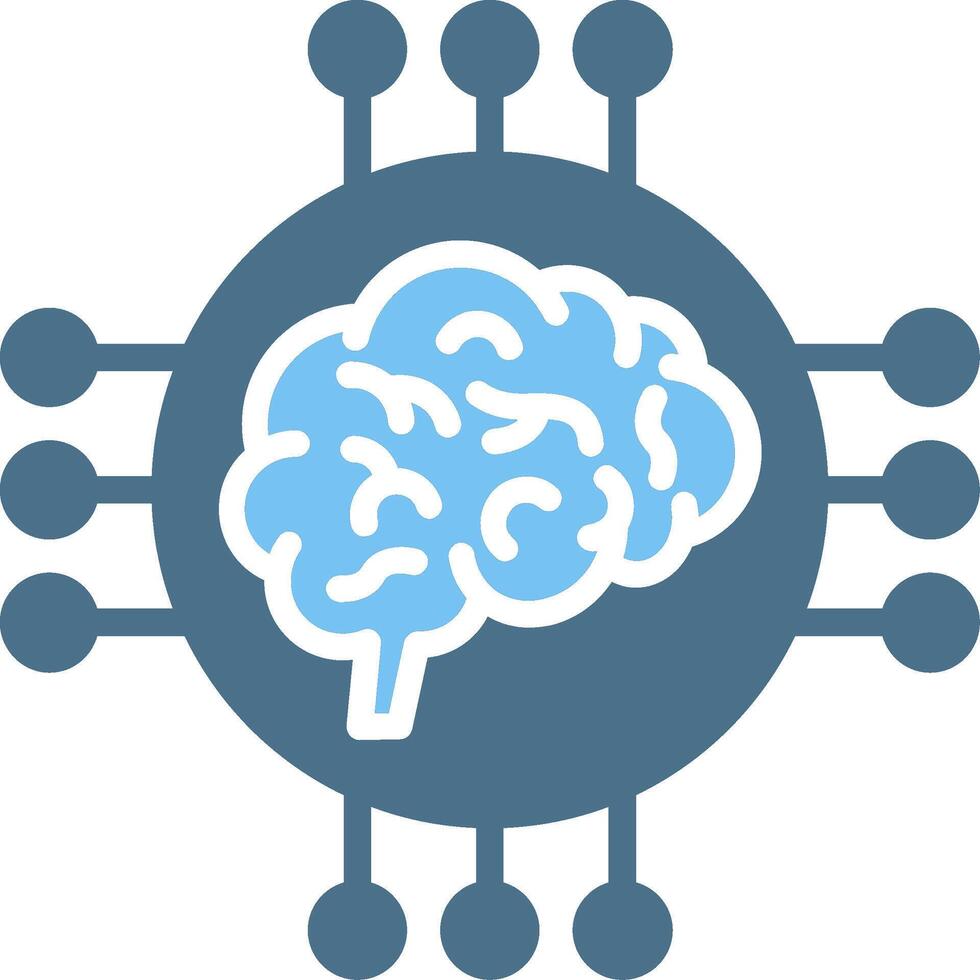 Neuroimaging Glyph Two Color Icon Design vector