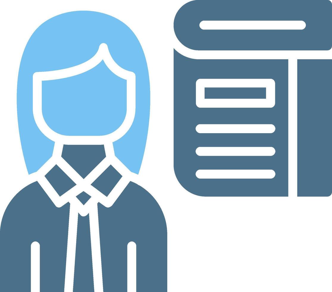 Book Glyph Two Color Icon Design vector