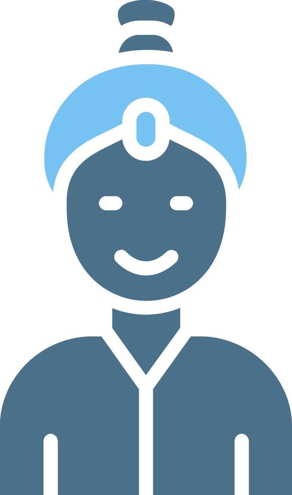 Genie Glyph Two Color Icon Design vector