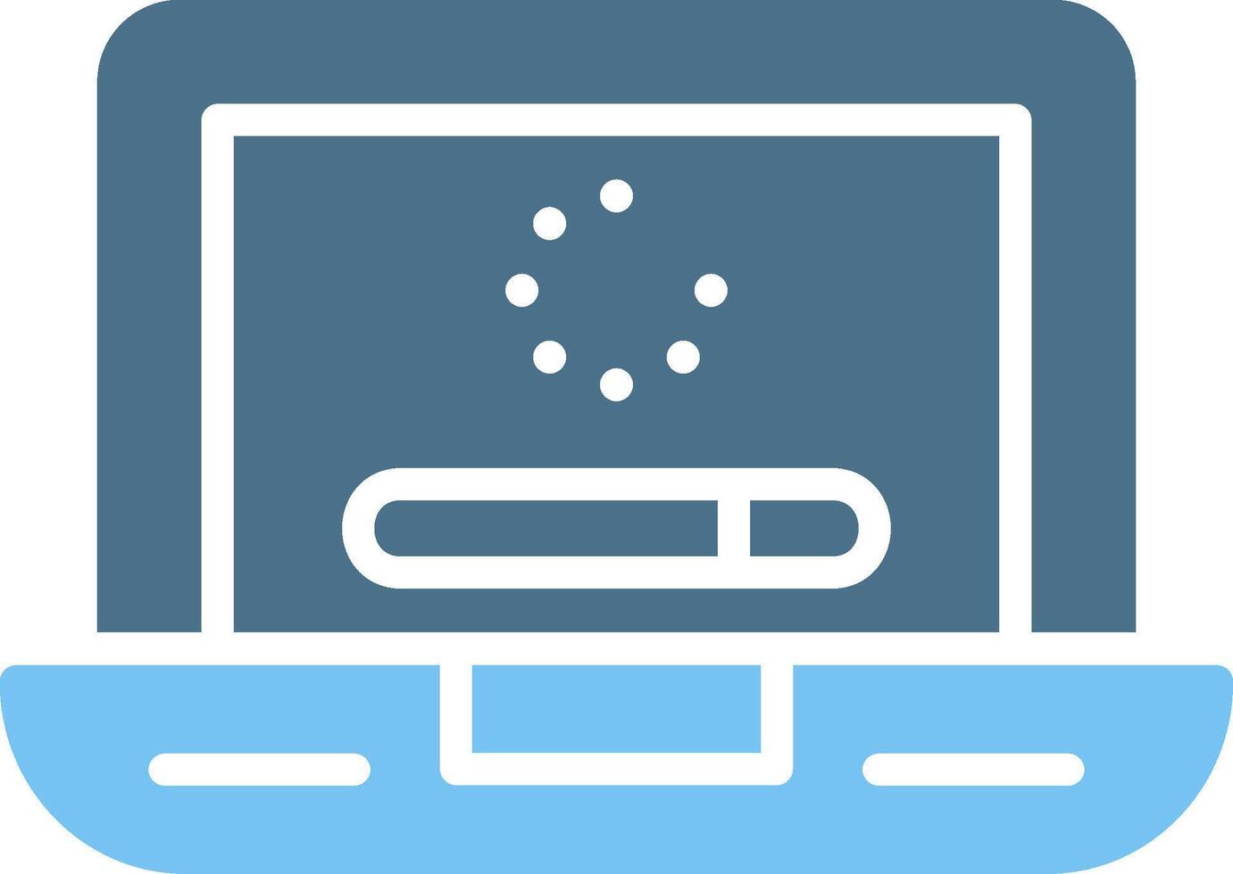 Loading Glyph Two Color Icon Design vector