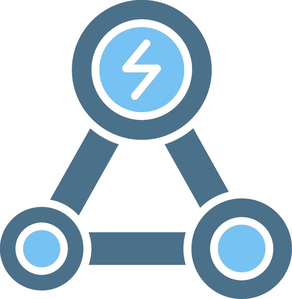Hybrid Solution Glyph Two Color Icon Design vector