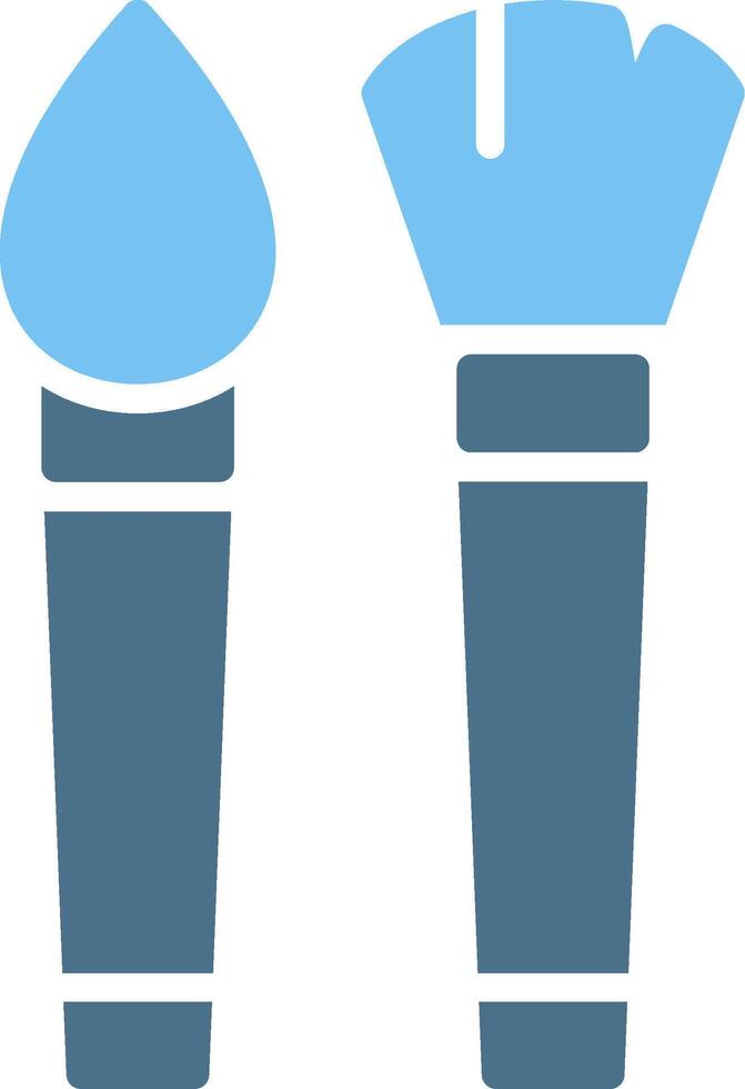 Paint Brush Glyph Two Color Icon Design vector