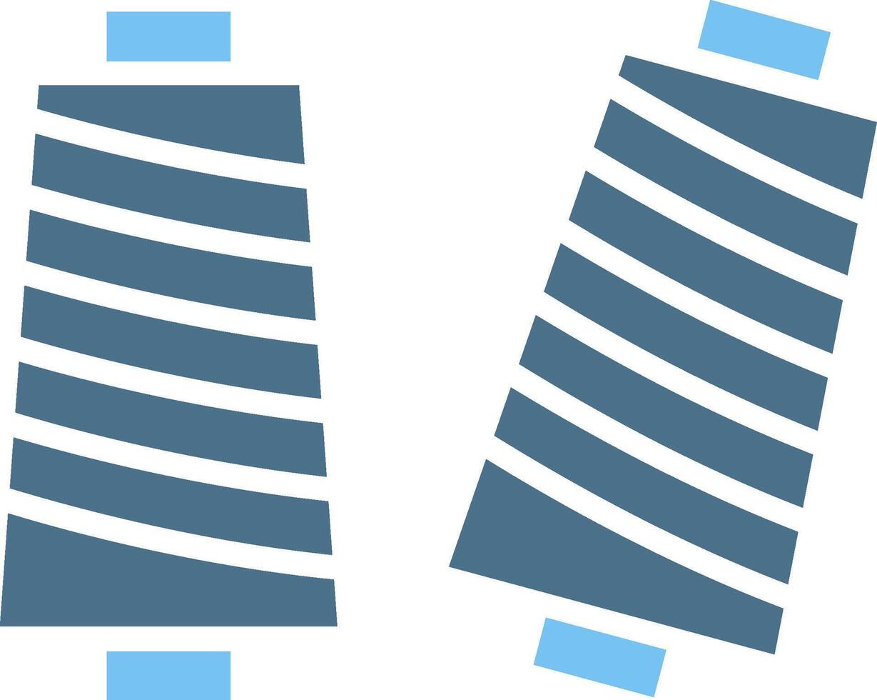 Thread Glyph Two Color Icon Design vector