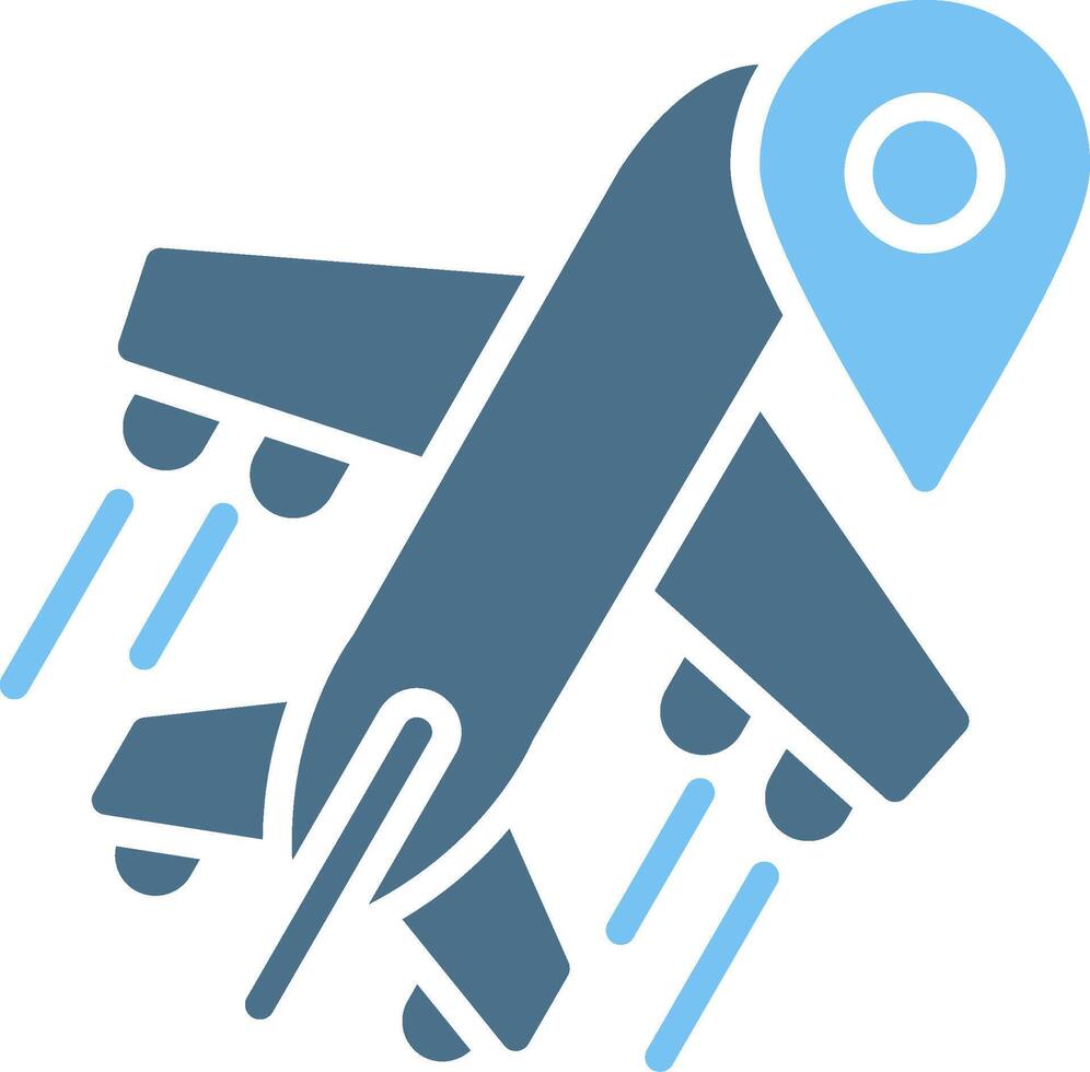 Tracker Glyph Two Color Icon Design vector