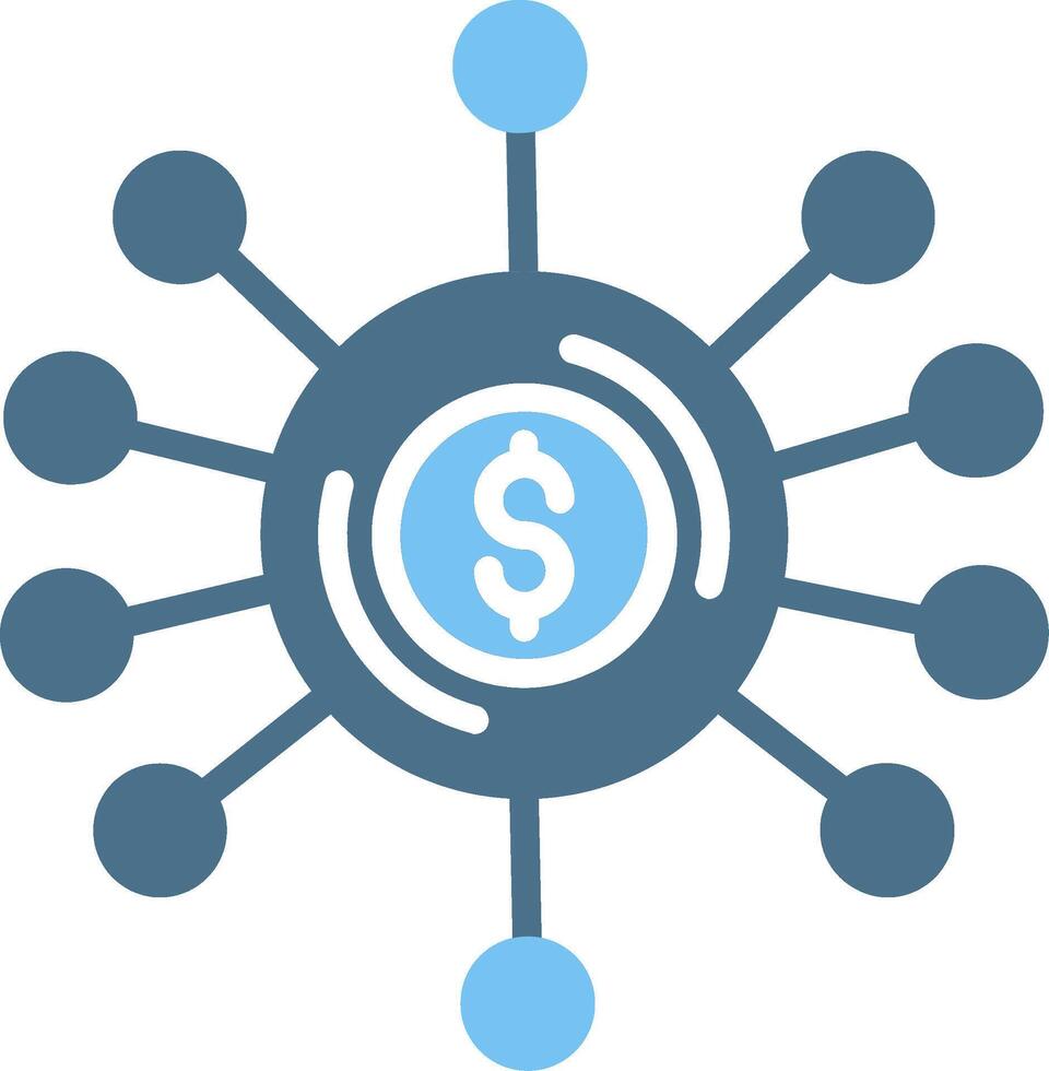 Sales Enablement Glyph Two Color Icon Design vector