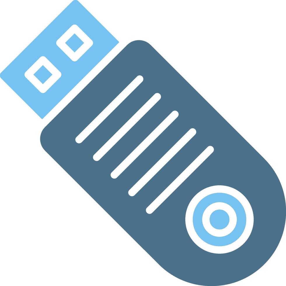 Usb Glyph Two Color Icon Design vector