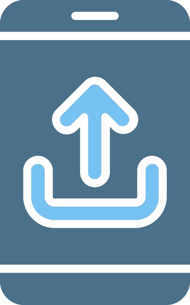 Upload Glyph Two Color Icon Design vector