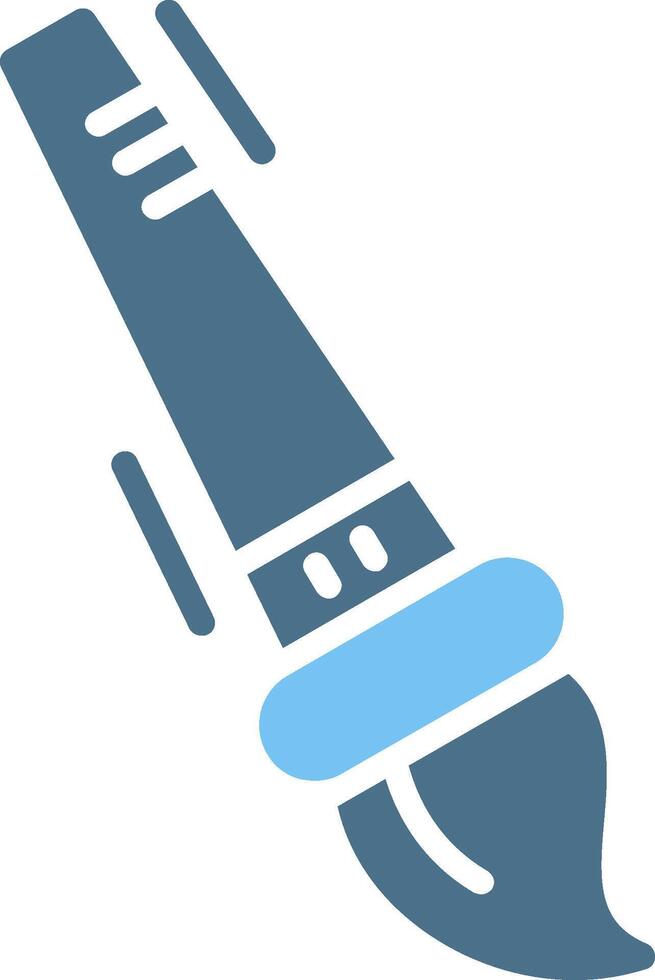 Brush Glyph Two Color Icon Design vector