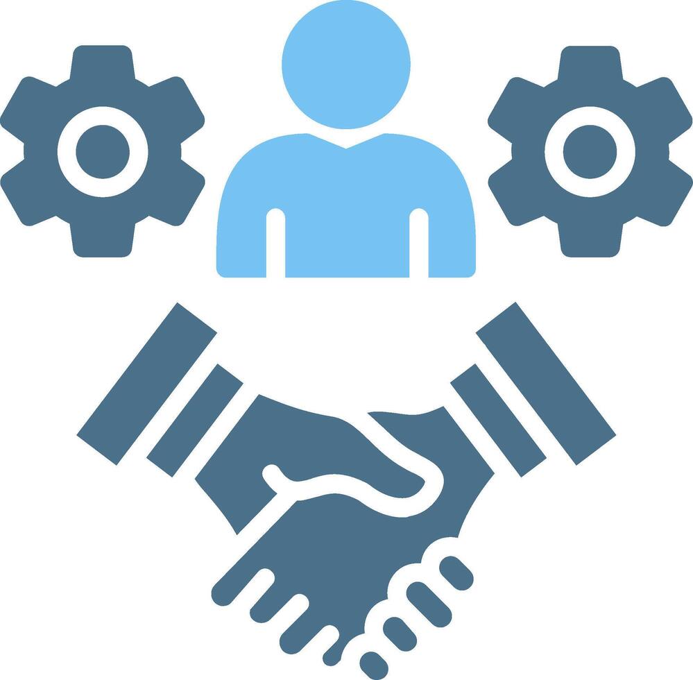 Customer Loyalty Glyph Two Color Icon Design vector