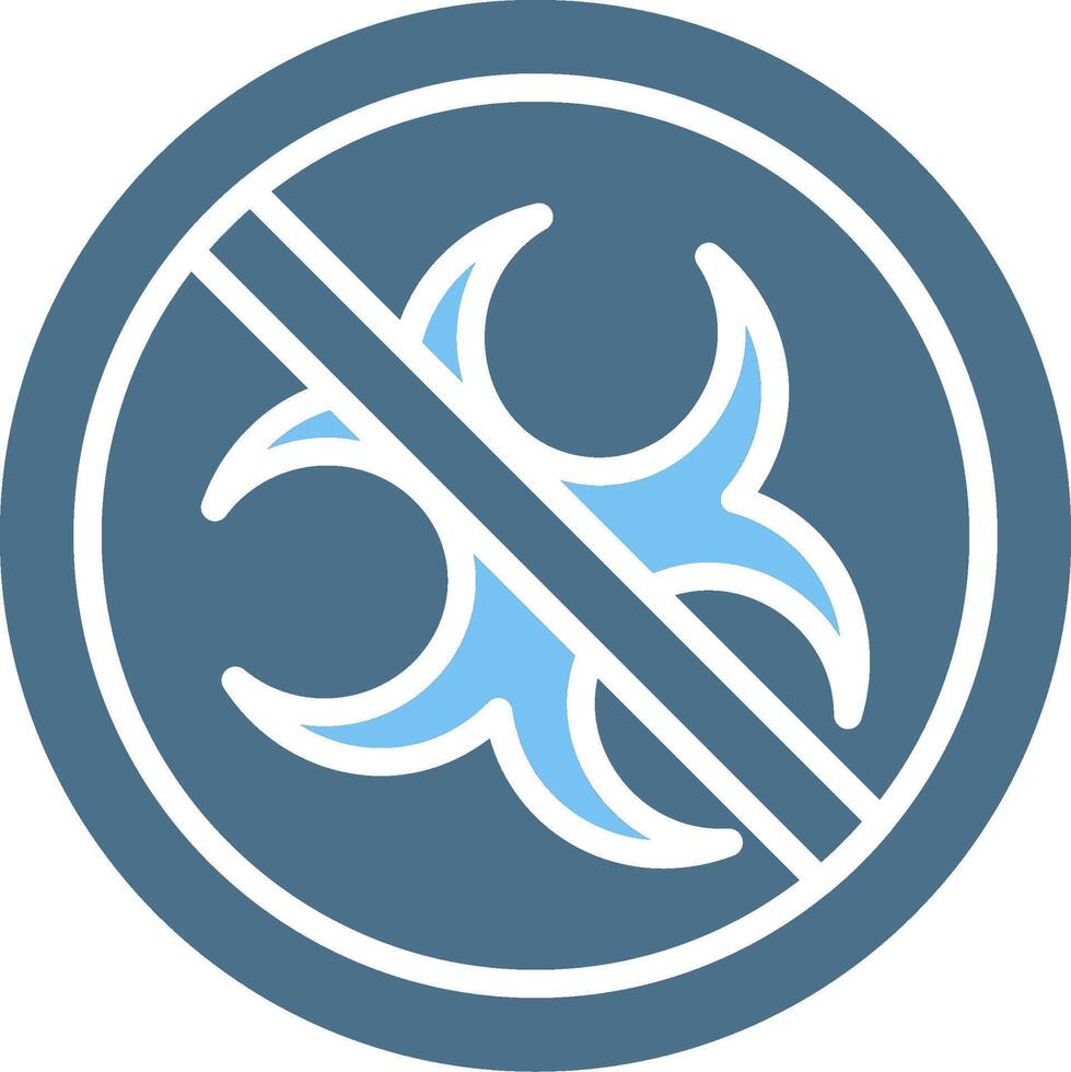Biohazard Glyph Two Color Icon Design vector