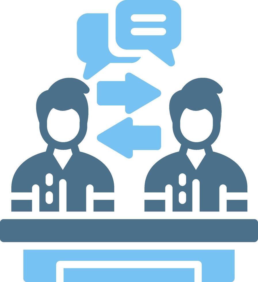Conversation Glyph Two Color Icon Design vector