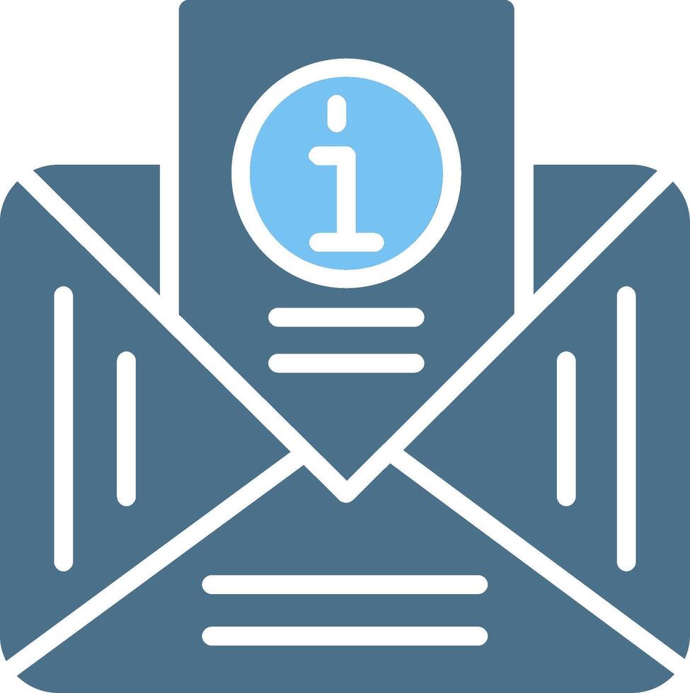 Mail Glyph Two Color Icon Design vector