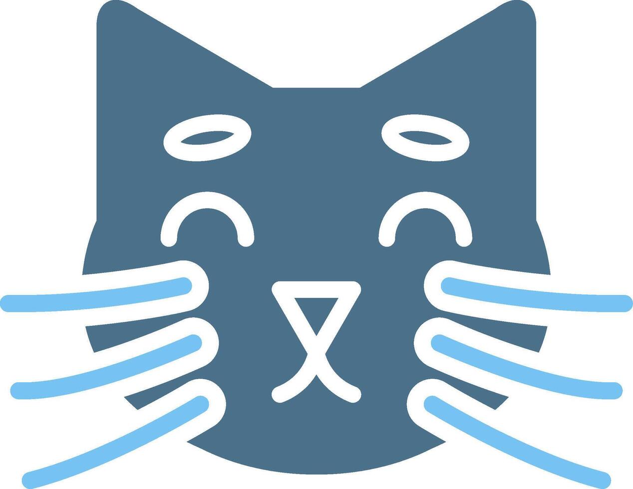 Cat Glyph Two Color Icon Design vector