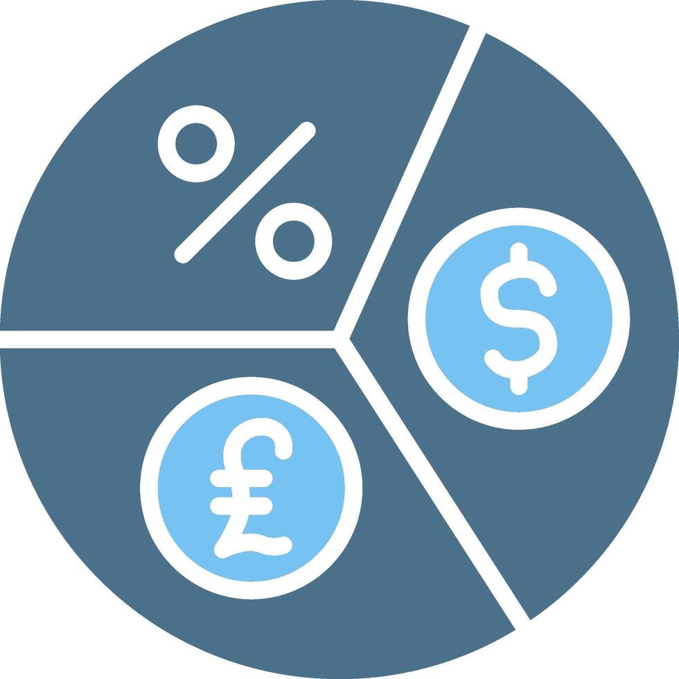Dividends Glyph Two Color Icon Design vector