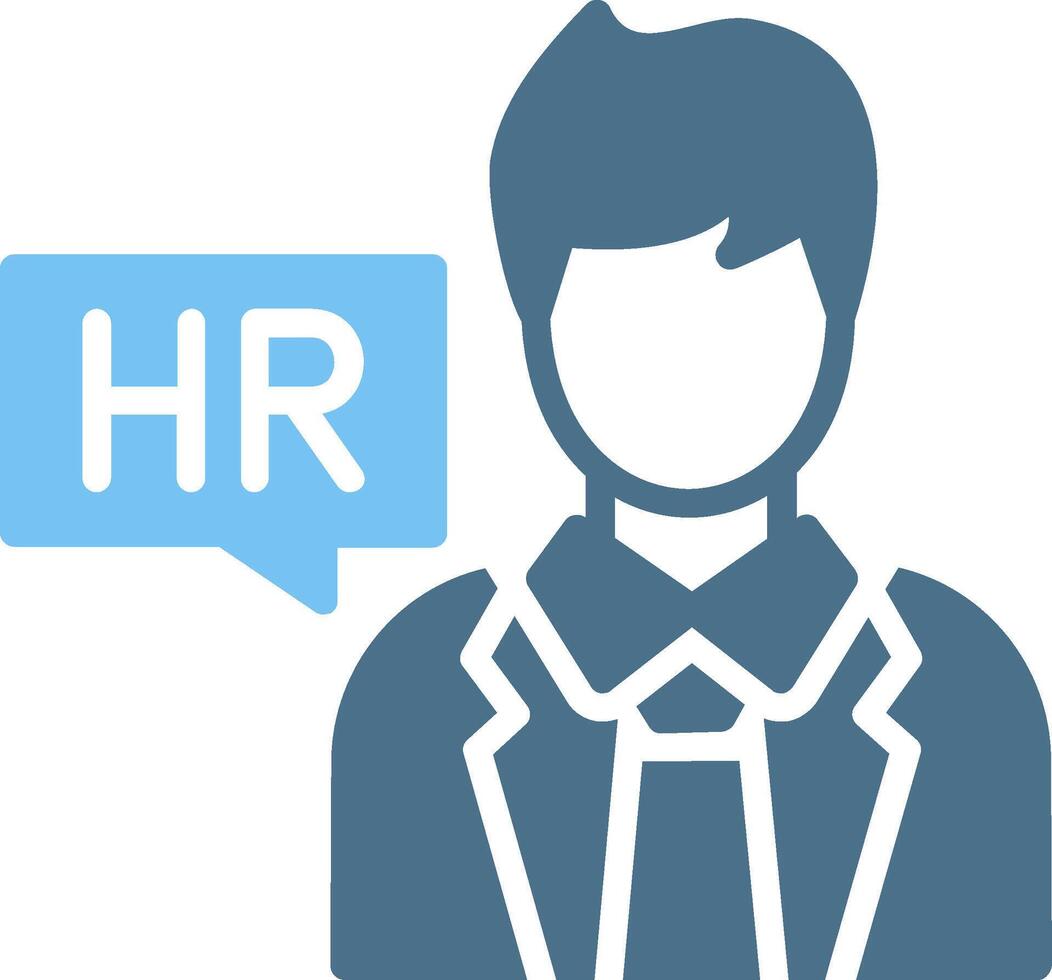 Hr Glyph Two Color Icon Design vector