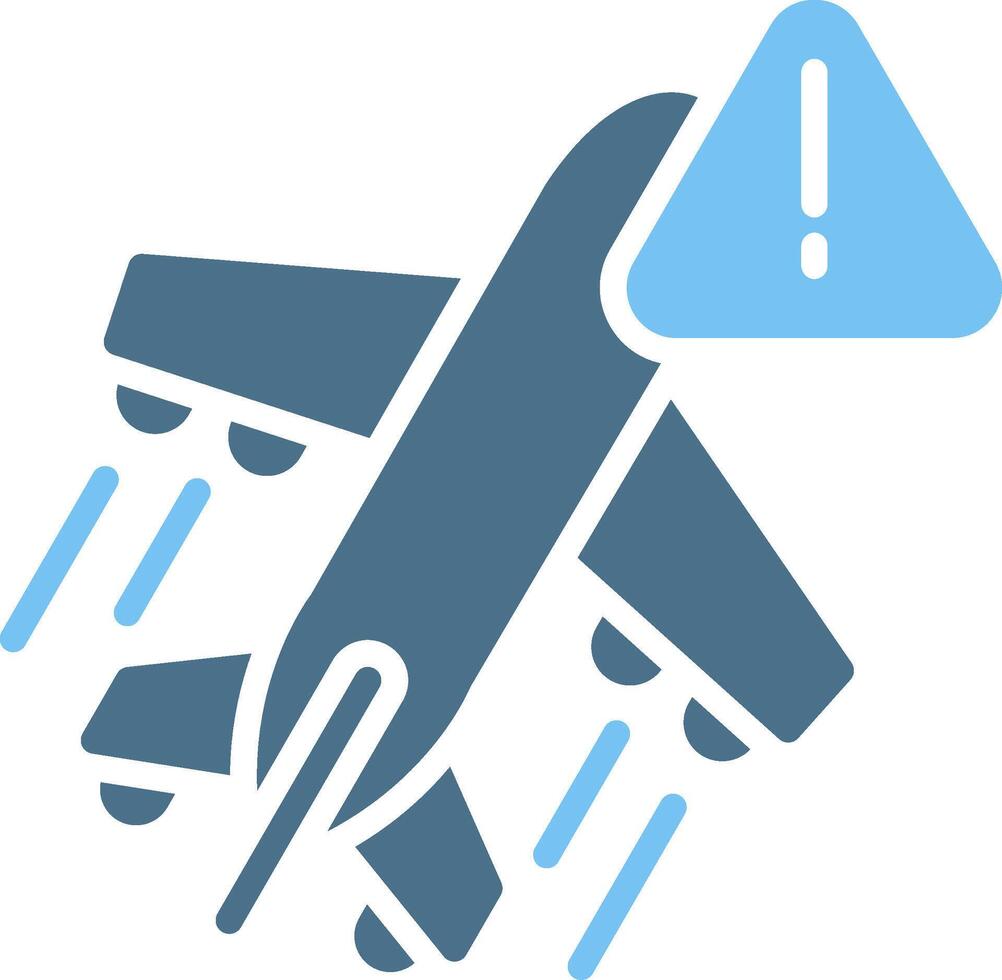 Important Notice Glyph Two Color Icon Design vector