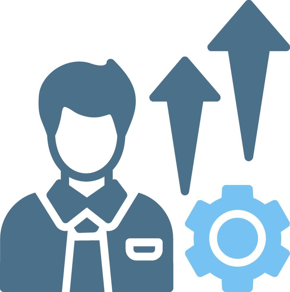 Professional Development Glyph Two Color Icon Design vector