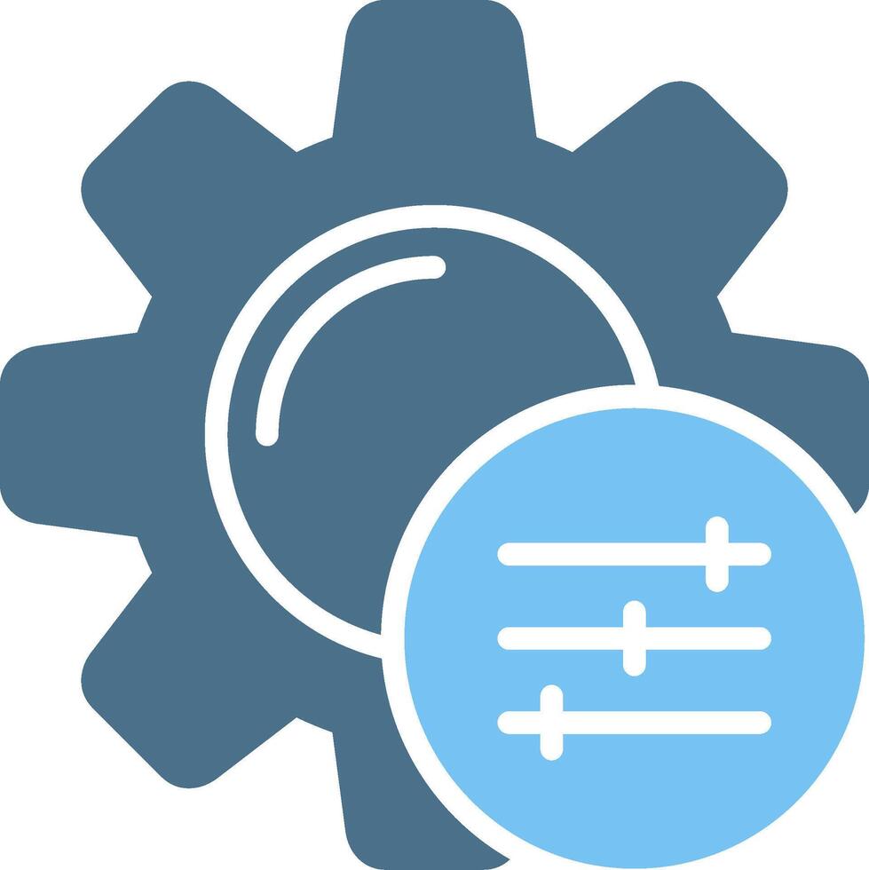 Setting Glyph Two Color Icon Design vector