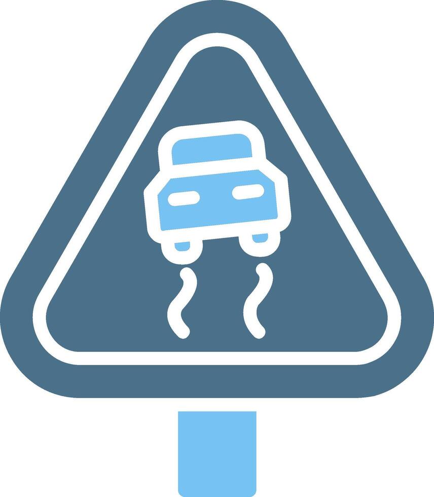 Smooth Road Glyph Two Color Icon Design vector