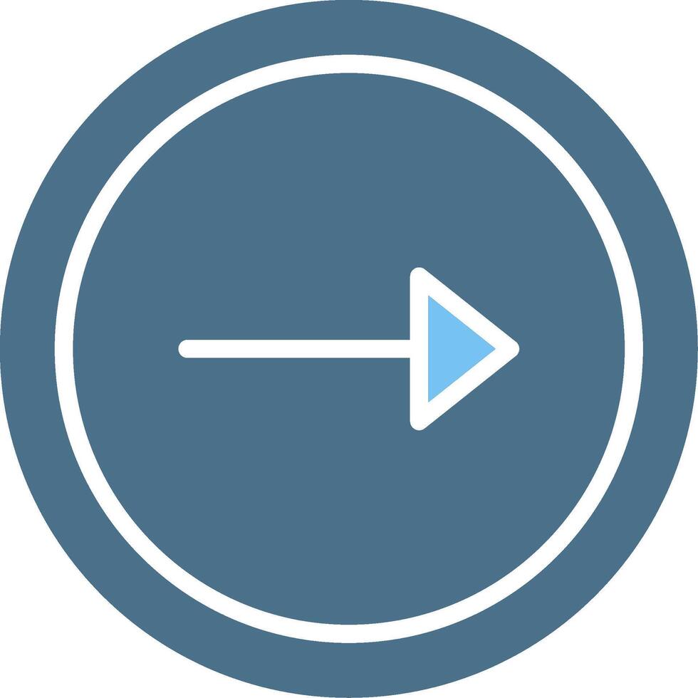 Next Glyph Two Color Icon Design vector