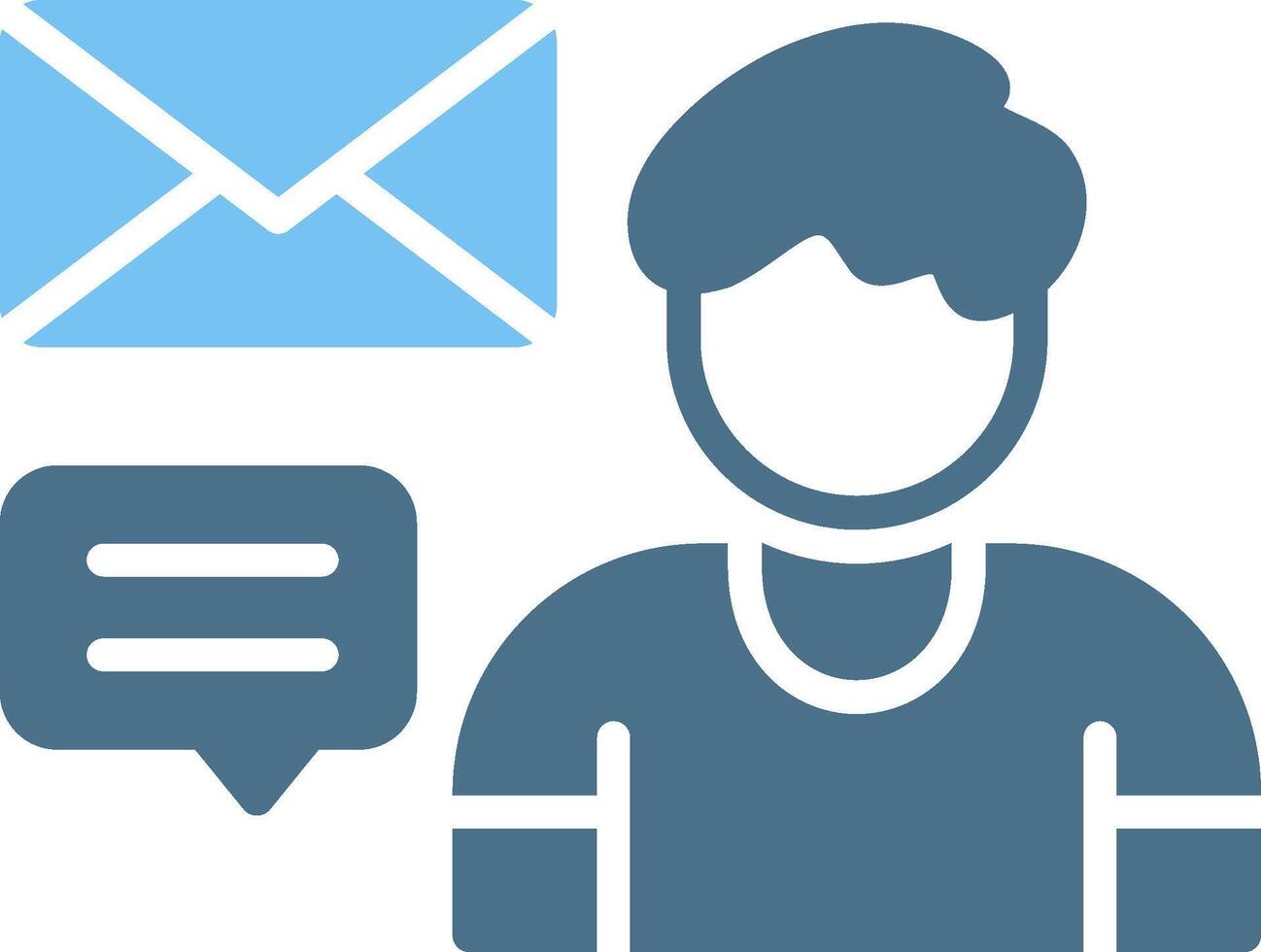 Message Glyph Two Color Icon Design vector