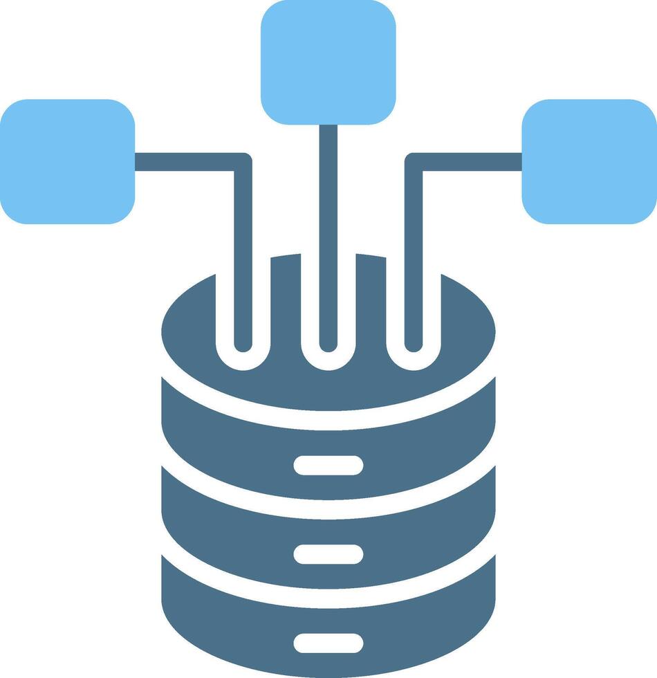 Database Glyph Two Color Icon Design vector