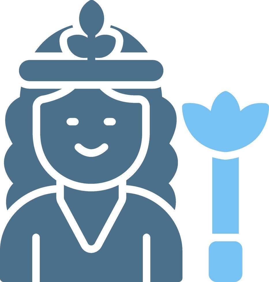 Hera Glyph Two Color Icon Design vector