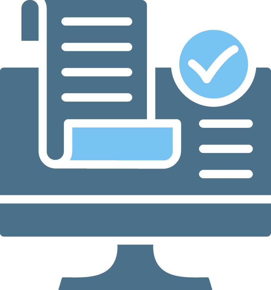 Screen Glyph Two Color Icon Design vector
