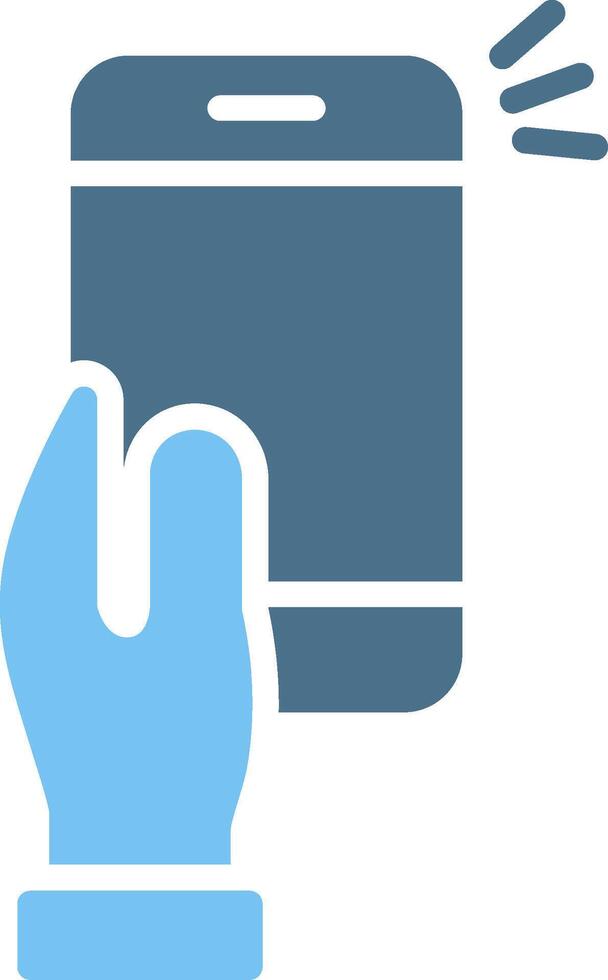 Selfie Glyph Two Color Icon Design vector