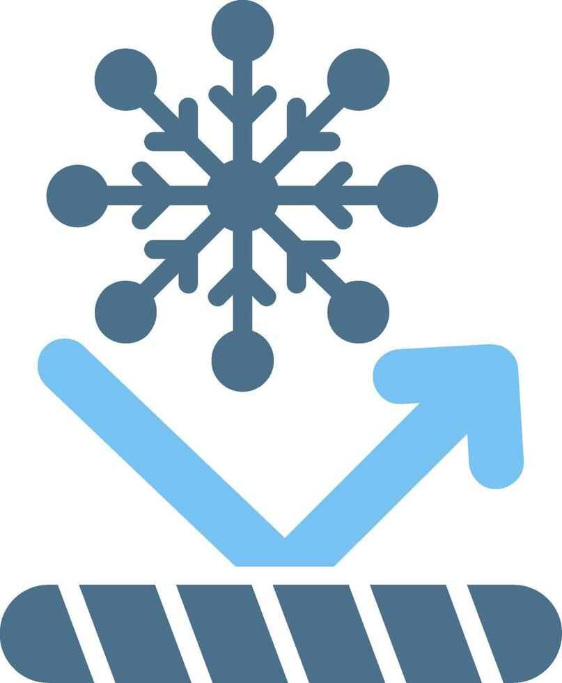 Snow Proof Glyph Two Color Icon Design vector