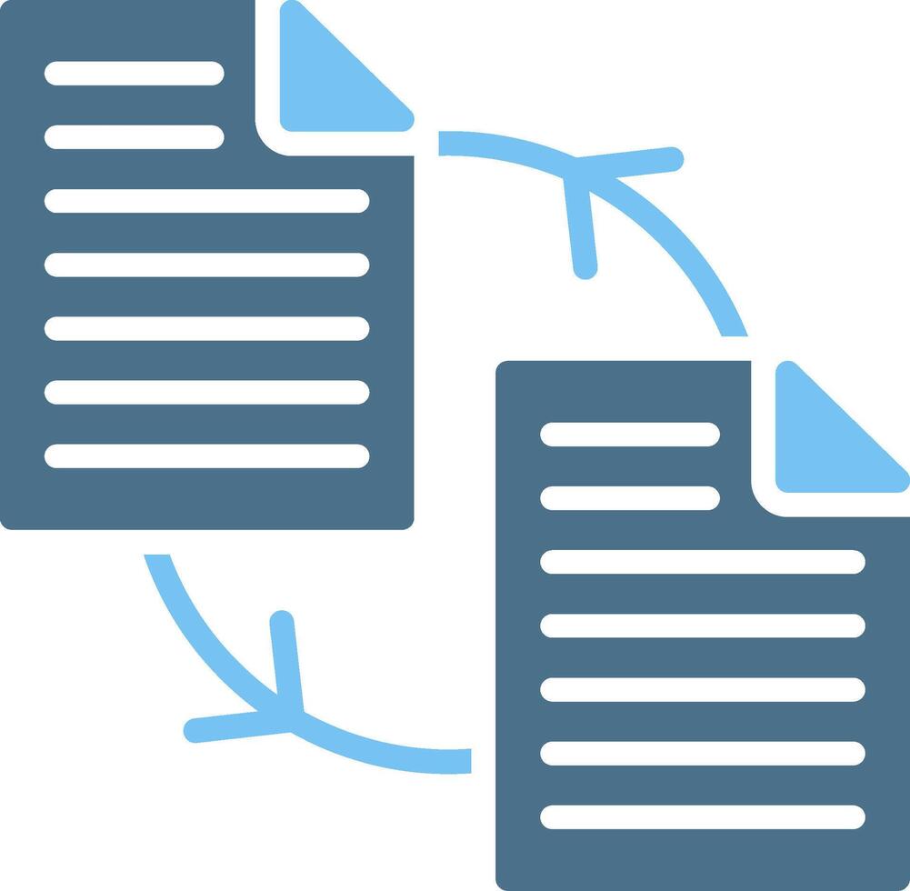 File Sharing Glyph Two Color Icon Design vector