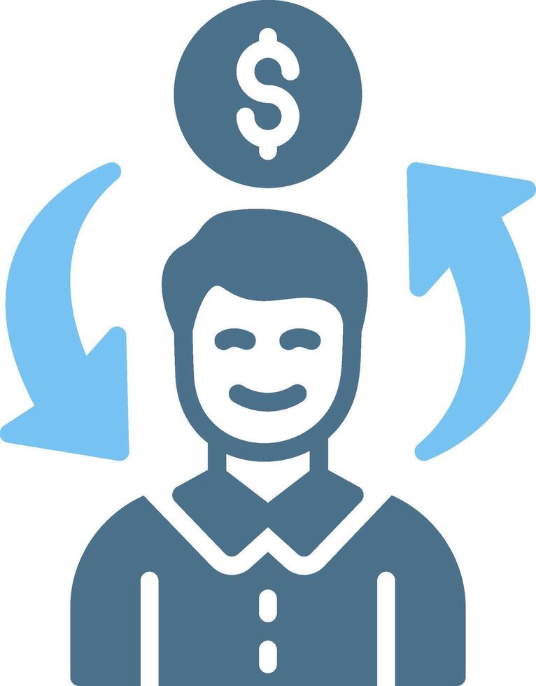 Money Glyph Two Color Icon Design vector