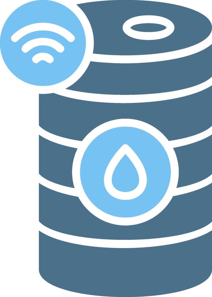 Oil Barrel Glyph Two Color Icon Design vector