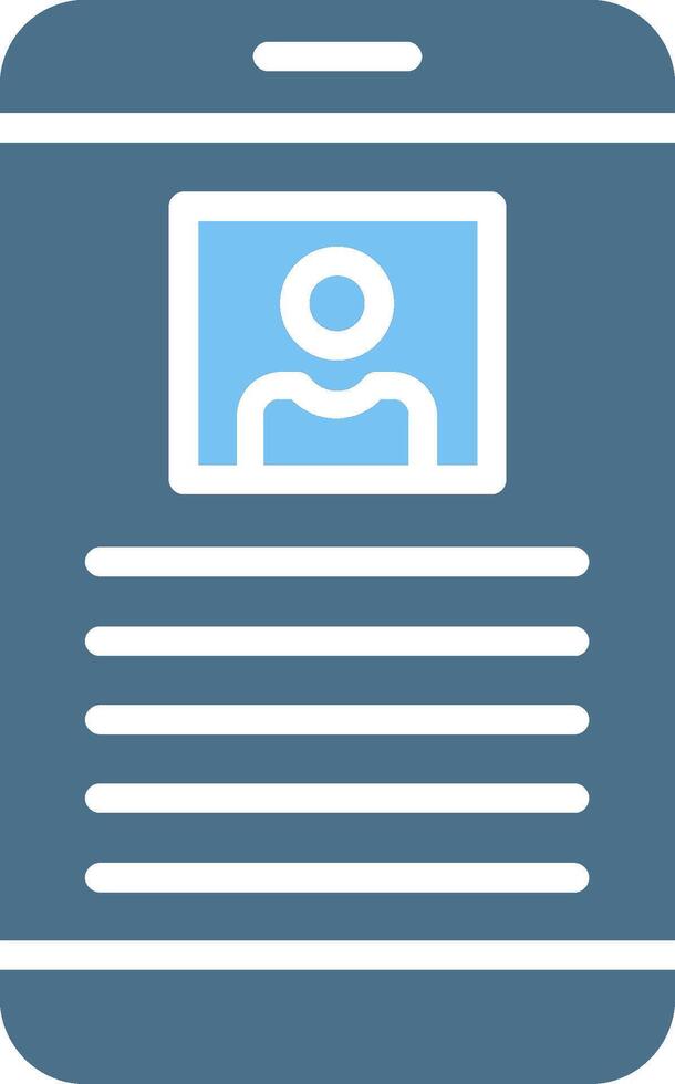 Profile Glyph Two Color Icon Design vector
