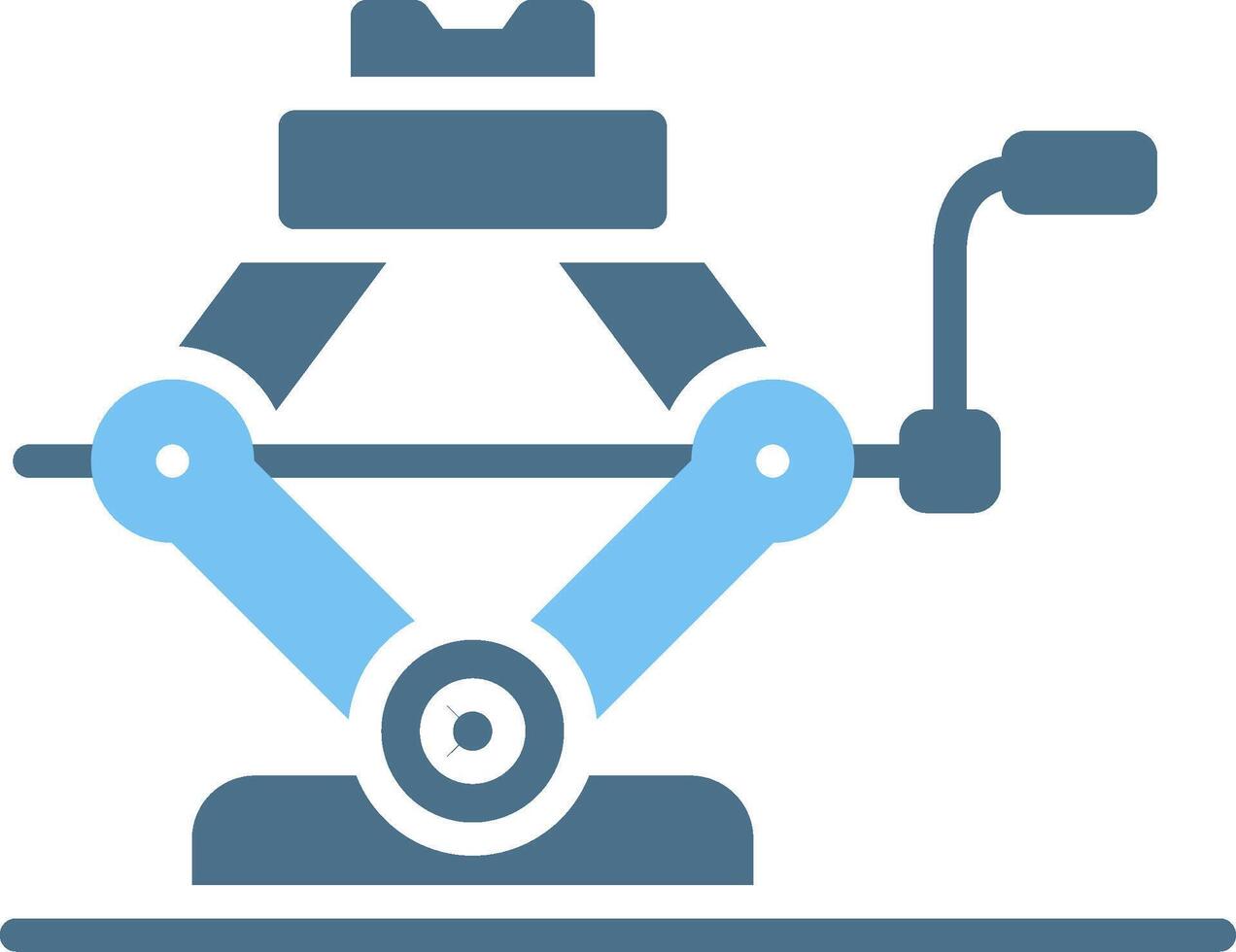 Car Jack Glyph Two Color Icon Design vector