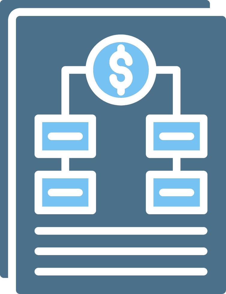 Financial Planning Glyph Two Color Icon Design vector