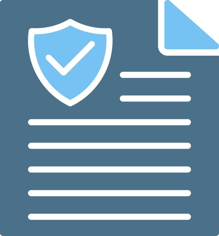 Insurance Glyph Two Color Icon Design vector