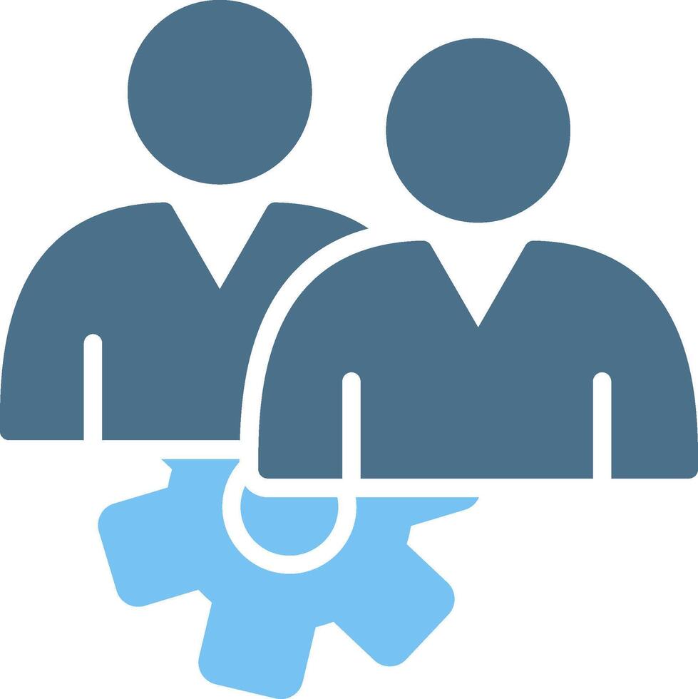 Management Glyph Two Color Icon Design vector
