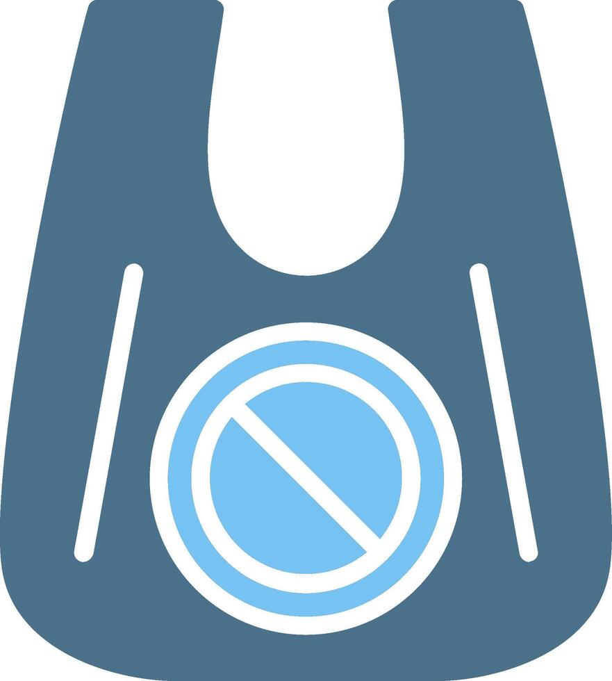 Plastic Bag Glyph Two Color Icon Design vector
