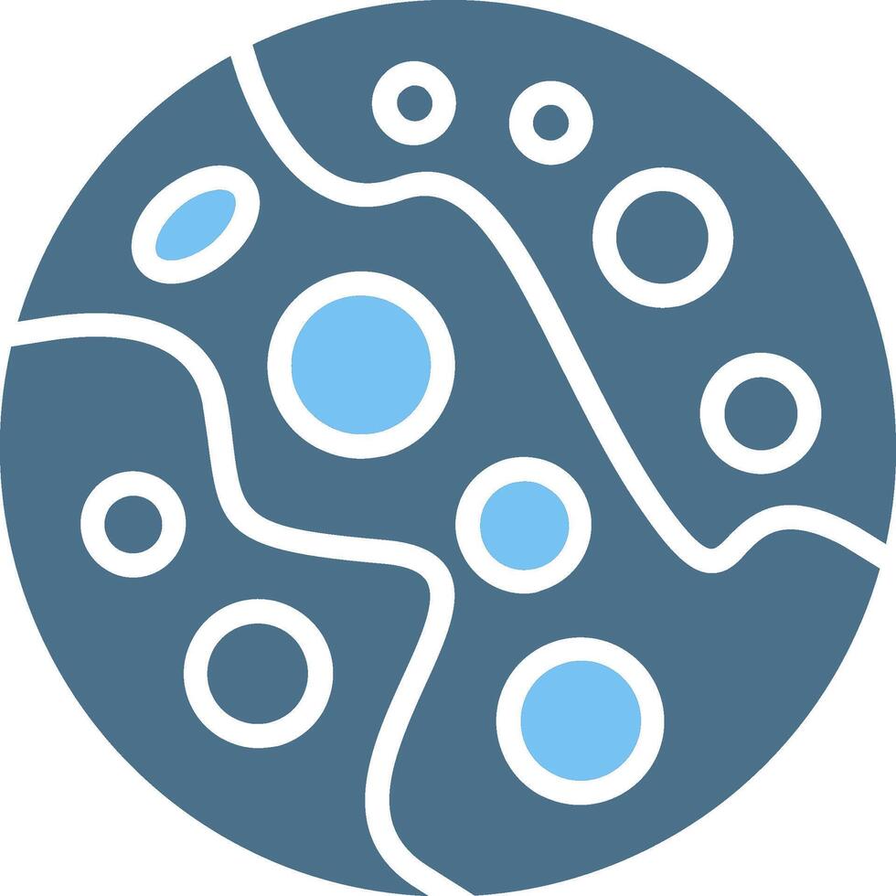 Pluto Glyph Two Color Icon Design vector