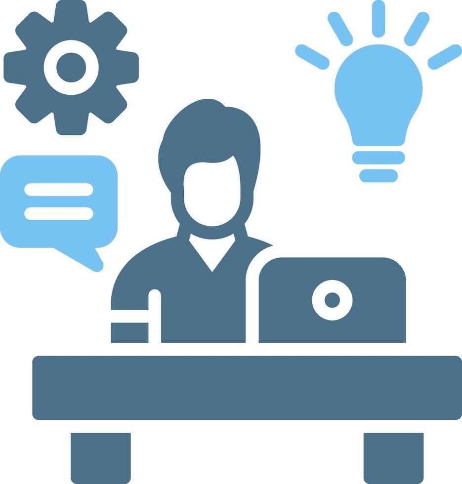 Skill Glyph Two Color Icon Design vector
