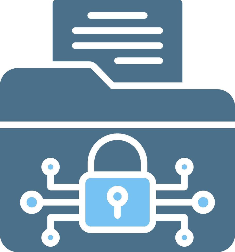 Data Encryption Glyph Two Color Icon Design vector