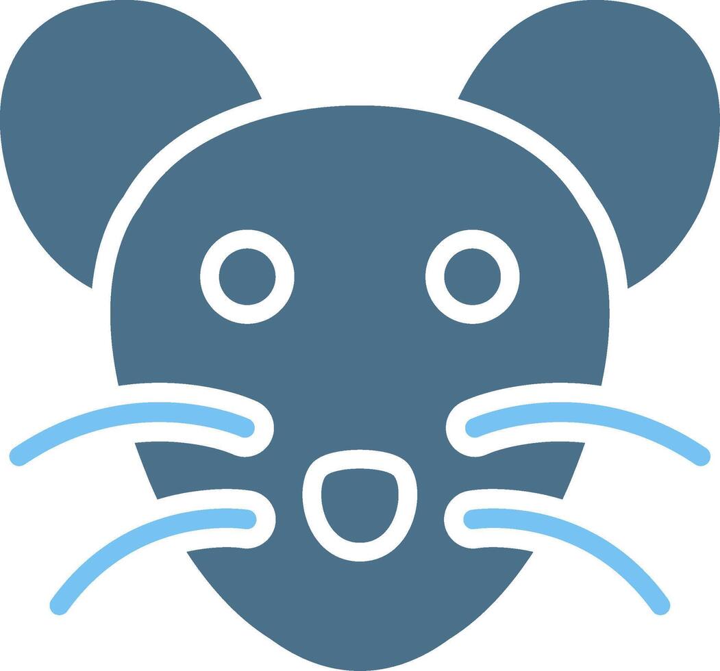 Rat Glyph Two Color Icon Design vector