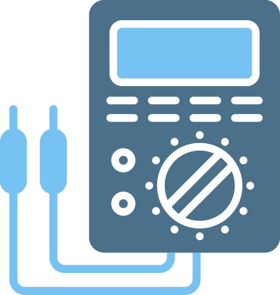 Voltmeter Glyph Two Color Icon Design vector