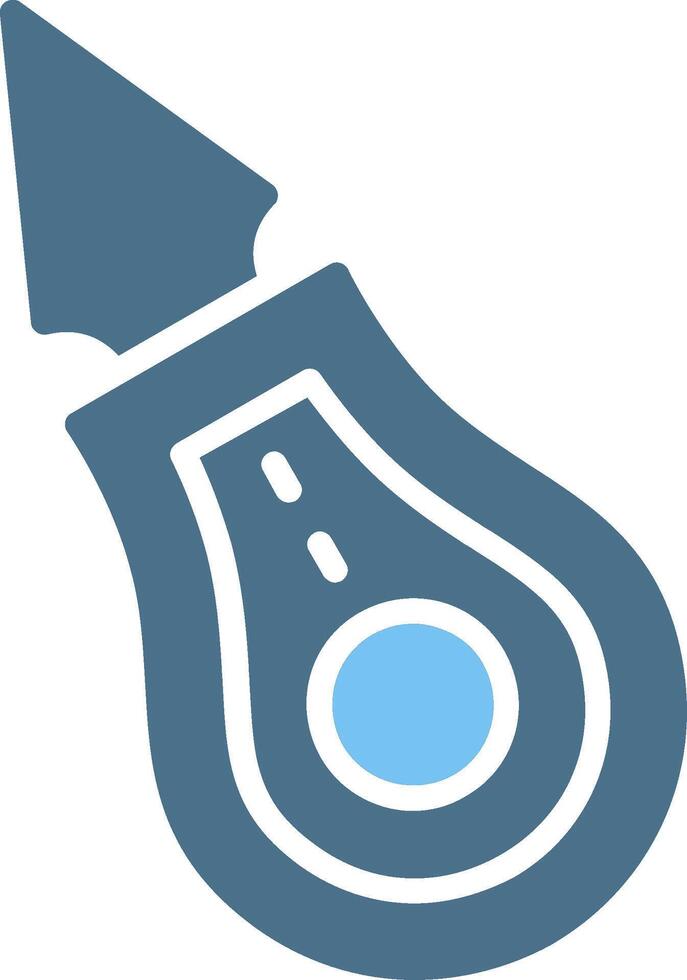 Threader Glyph Two Color Icon Design vector